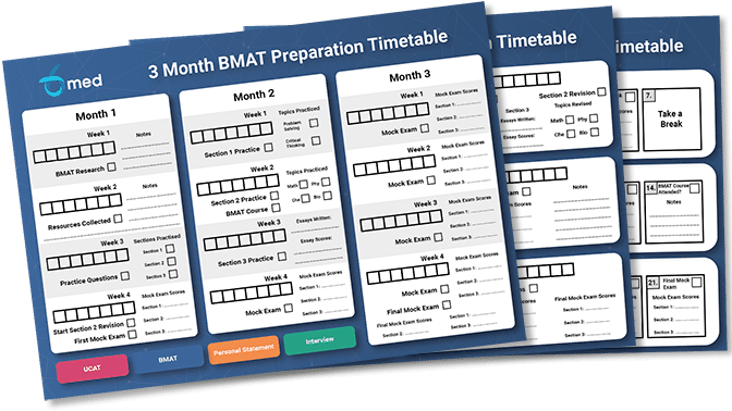 6med BMAT x3 Timetables x3